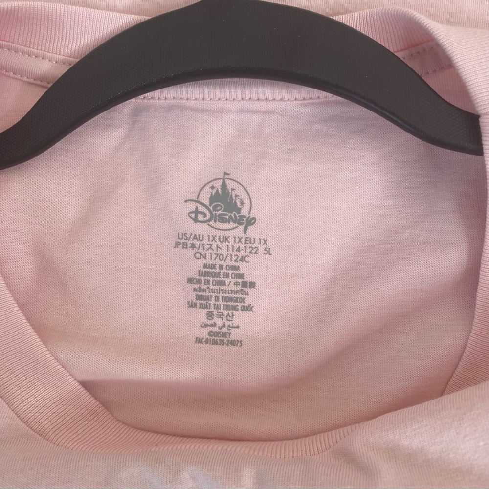 Disney Graphic/Embroidery Park Days Are The Best Days Short Sleeve Tee Pink 1X - Picture 8 of 8